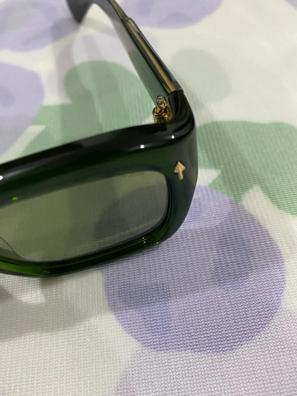 Jacques Marie Mage Dark Green Square-Frame Sunglasses